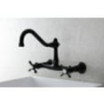thumbnail image 2 of Kingston Brass KS3240BEX Essex Wall Mount Bathroom Faucet, Matte Black, 2 of 5