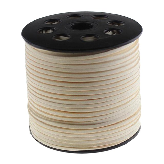 jifeng 3mm suede cord string making supply milk white