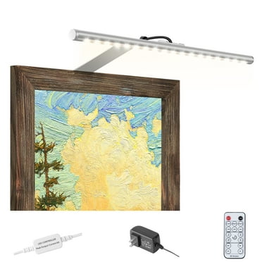 LRLITE Remote Control LED Picture Light with Rotatable Light Tube, Dimmable Painting Light with Timer, Dart Board Light Plug and Play Display Light for Frame Artwork Dartboard Picture