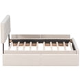 thumbnail image 6 of Harper & Bright Designs Queen Size Upholstered Platform Bed with Storage Drawers, Linen Queen Wooden Bed Frame for Bedroom, Beige, 6 of 12