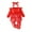 Red, variant on Zanarzt My First Christmas Outfit Baby Girl Christmas Baby Girl Clothes Ruffle Long Sleeve Romper Fall Winter Outfit with Headband Red,12-18 Months