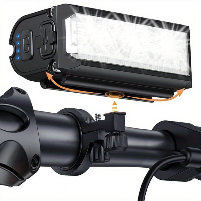 QJUHUNG Super Bright LED Bike Light USB Rechargeable Bicycle Headlight Daytime Running Light Cycling Commuting (1000 lumens)