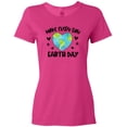 thumbnail image 3 of Inktastic Make Every Day Earth Day with Hearts and Stars Women's T-Shirt, 3 of 5