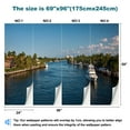 thumbnail image 3 of Peel and Stick Wallpaper Waterproof View intracoastal waterway Boca Raton Florida Wall Mural Decor Self Adhesive and Removable 69in x 98in, 3 of 8