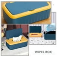 thumbnail image 3 of Caja de pañuelos húmeda creativa de gran capacidad para uso doméstico, rectangular, de plástico, organizador para toallitas húmedas de bebé y dispensador de toallitas húmedas, 3 of 8