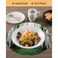 thumbnail image 3 of 13 Inch Round Placemats Set of 4, Green Forest Non Slip Heat Insulation PP Table Mats, Vintage Foggy Woods Tree Mysterious Washable Place Mats for Kitchen Dining Party Table Decor, 3 of 7