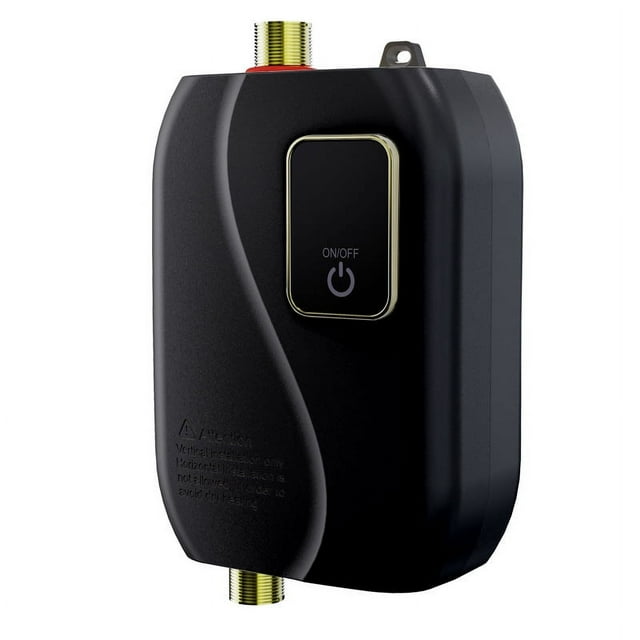3000W/3500W 110V Instant Water Heater with Stainless Steel Shell, IPX4 Waterproof, US Plug - Adjustable 20-50℃ Temperature via Water Flow Control, Fahrenheit/Celsius Switch, Suitable for