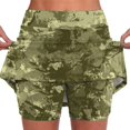 thumbnail image 2 of Jxximdong Skorts for Women Women's Fashionable Athleisure Skirt With Pockets Camouflage Printed Mid Rise Skirts Tennis Skirts Green XXXXL Culottes, 2 of 8