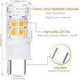 thumbnail image 2 of THTGDW-G8 120V 2W LED Bulb WB25X10019 Microwave Light Bulbs Compitable with G-E Halogen Oven Parts WB08X10050 WB36X10246 AC110V-130V 5-Pack (Warm White), 2 of 4
