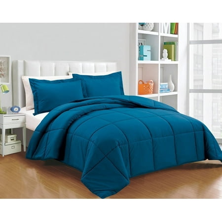 2-piece Down Alternative Comforter Set (Twin, Teal), Down ...