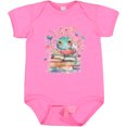 thumbnail image 3 of Inktastic Bookworm Flowered Reading Girls Baby Bodysuit, 3 of 5