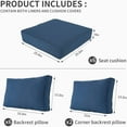 Outdoor Furniture Replacement Cushions, Fits 7Piece Sectional Rattan