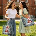 thumbnail image 2 of XYZCANDO Snowman Winter Print Quilted Handle Tote Bag, Large Capacity Lightweight Shoulder Purse for Christmas Holiday Shopping Travel Daily Use for Women, 2 of 7