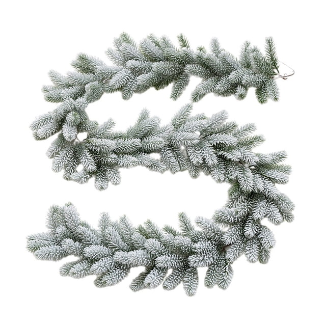 Binwennn Ambient Lighting Photography Christmas Decorations: Snow Covered Garland Creates A Festive Tabletop Atmosphere Full PE Rattan For Holiday Decorations