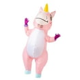 thumbnail image 2 of Disfraz inflable de unicornio espeluznante rosa para todo el cuerpo, 2 of 8