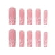 thumbnail image 2 of 3 juegos de uñas postizas cuadradas largas, uñas postizas de color rosa perla Uñas postizas acrílicas, uñas artificiales para mujeres y niñas, 2 of 3