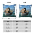 thumbnail image 2 of Yiaed Two Brave Cats Are Floating On The Sea Iceberg Print Pillow Covers Super Soft Decorative Square Throw Pillow Covers Case Cushion Covers for Sofa Couch Bedroom Car Decor（No pillow core）-22"x22", 2 of 7