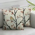 thumbnail image 3 of Adorable Bird Throw Pillow Cover Willow Branch Cute Robin Rustic Vintage Animal Watercolor Print Cozy Square Cushion Case for Men Women Boys Girls Room Home Decor, 3 of 7