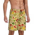 thumbnail image 2 of Xecao Fruits And Vegetables Print Men's Sleepwear Shorts Pajama Bottom Lounge Short nightwear with Convenient Pockets for Relaxed Home Wear-XX-Large, 2 of 6