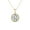 Yellow Gold, variant on Cate & Chloe Sophia 18k White Gold Plated Halo Necklace with Simulated Diamond Crystals for Women