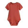 thumbnail image 5 of Zavbaby Baby Boy Girl Ribbed Short Sleeve Cotton Bodysuits,3-Pack,Sizes 0-12M, 5 of 9