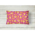 thumbnail image 2 of Carolines Treasures BB5140PW1216 Bananas on Pink Canvas Fabric Decorative Pillow, 12H x16W, multicolor, 2 of 3