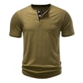 thumbnail image 4 of WIZUTIZ Henley Short Sleeve Shirt for Men Lightweight Casual 3 Button Tees Tops Cotton Classic Work Blend T-Shirts with Pocket, 4 of 5