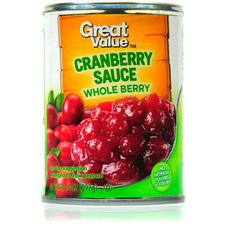 Great Value Whole Berry Cranberry Sauce, 14 oz