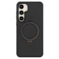 thumbnail image 4 of Funda para Samsung Galaxy S24 compatible con MagSafe Kickstand, TPU + PC, cubierta para teléfono con textura de fibra de carbono, 4 of 5