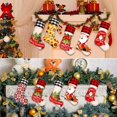 thumbnail image 4 of 4 piezas sublimación arpillera medias navideñas para artesanía de árbol de Navidad Afortunado Sencillez, 4 of 4