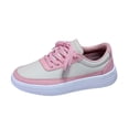 thumbnail image 1 of Wyzesi Espadrilles Rouges pour Femmes Couples Mode Cuir Semelles Épaisses à Lacets Espadrilles Extérieur Décontractées Confortables Chaussures de Planche Espadrilles Roses pour Filles Espadrilles Blanches Femmes, 1 of 8
