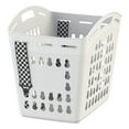 thumbnail image 2 of United Solutions Panier à Linge Flexible Mains Libres, Blanc (3 Pièces), 2 of 5