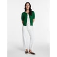thumbnail image 4 of Time and Tru Women's Crewneck Cardigan with Short Sleeves, Lightweight, Sizes XS-XXXL, 4 of 7