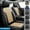 Black+Beige, variant on Car Seat Covers for Subaru Crosstrek Forester Legacy Outback WRX 2000-2025, 5-Seat Waterproof PU Leather Seat Protector Black