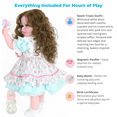 thumbnail image 3 of Reborn Toddler Girl Doll -22 inch Happy Birthday Girl with 3D Painted on face and Soft Full Vinyl with Rooted Hair with Plush Little Bunny, 3 of 6