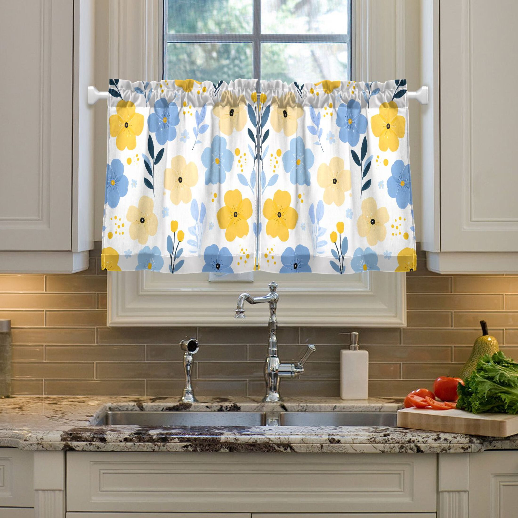 Linen Kitchen Curtains Beautiful Little Flower Tier Curtains Tier Kitchen Living Room Bedroom Balcony 2 Panels 27x36 Inch
