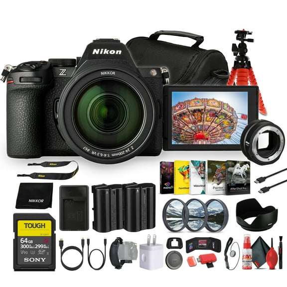 Nikon Z5 II Mirrorless Camera 24.5MP Full Frame with 24-200mm Lens Bundle FTZ II Adapter 64GB Card Battery Software (International Model)