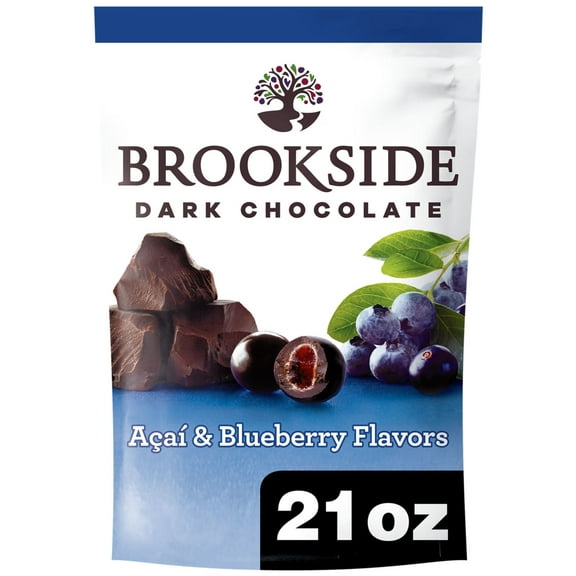 Brookside Dark Chocolate, Acai and Blueberry Flavored Snacking Chocolate, Bag 21 oz