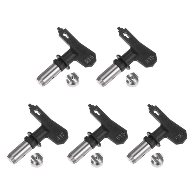 Uxcell 5 Paquetes de Boquillas de Pulverización Reversibles de Diferentes Tamaños para Pulverizador Sin Aire Modelos 215 315 417 515 523