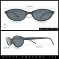 thumbnail image 3 of Womens Micro Oval Snug Dad Fashion Thin Plastic Sunglasses Black - Beige, 3 of 8