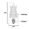 thumbnail image 2 of Westinghouse Lighting 0.6 Watt (7 Watt Equivalent) Clear Star Dimmable Filament LED Light Bulb, Candelabra Base, 4 Pack, 2 of 6