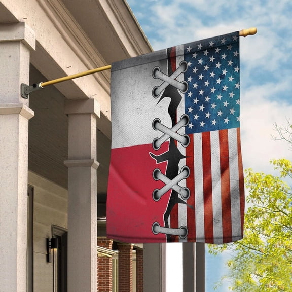 Flag Made In America With Polish Parts Polish American Friendship Root Proud Garden Flag, Double-Sided Decorative Outdoor Flag, Patriotic Polyester Yard Flag 12 x 18 in