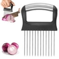 thumbnail image 2 of Kaireo Less than $5 Stainless Onion Slice Holder 2024 New Improved Onion Cutter Manual Stainless Onion Slice Holder Improved Onion Slice Holder for Meat Onions Potatoes Tomatoes, 2 of 9
