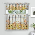 thumbnail image 2 of Fall Kitchen Curtains, Fall Decorations for Home, Thanksgiving Fall Kitchen Valances Rod Pocket Autumn Window Curtains Tier and Valance Set Fall Decor, 54" x 18" Valance, 27" x 36" Tier, 3 Panel Set, 2 of 6