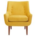 thumbnail image 3 of SAFAVIEH Amina Modern Style Tufted Accent Chairs, Gold (27 in. W x 30 in. D x 31 in. H), 3 of 11