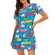 thumbnail image 1 of Disketp Color Dachshund Dog para Camisón Corto de Manga Corta para Mujeres, Camisón Cómodo con Escote Redondo, Bonito y Confortable, 1 of 6