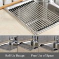 thumbnail image 4 of Vingtank Roll-up Dashing Rack Polyvalent en Acier Inoxydable sur Évier Rack Égouttoir de Cuisine Noir, 4 of 8