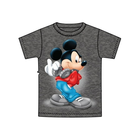 Disney Youth Mickey Mouse Music - Gray - Large Tee