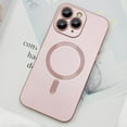 thumbnail image 5 of Magnetic case for iPhone 12 Pro Phone Case for Women, Matte Luxury Soft Metal Gloss Design with Camera Protective Film [Compatible with Magsafe] for iPhone 12 Pro 6.1"-Pink, 5 of 7