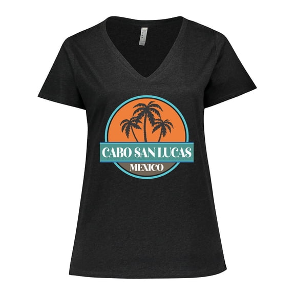 Inktastic Cabo San Lucas Beach Vacation Women's Plus Size V-Neck T-Shirt